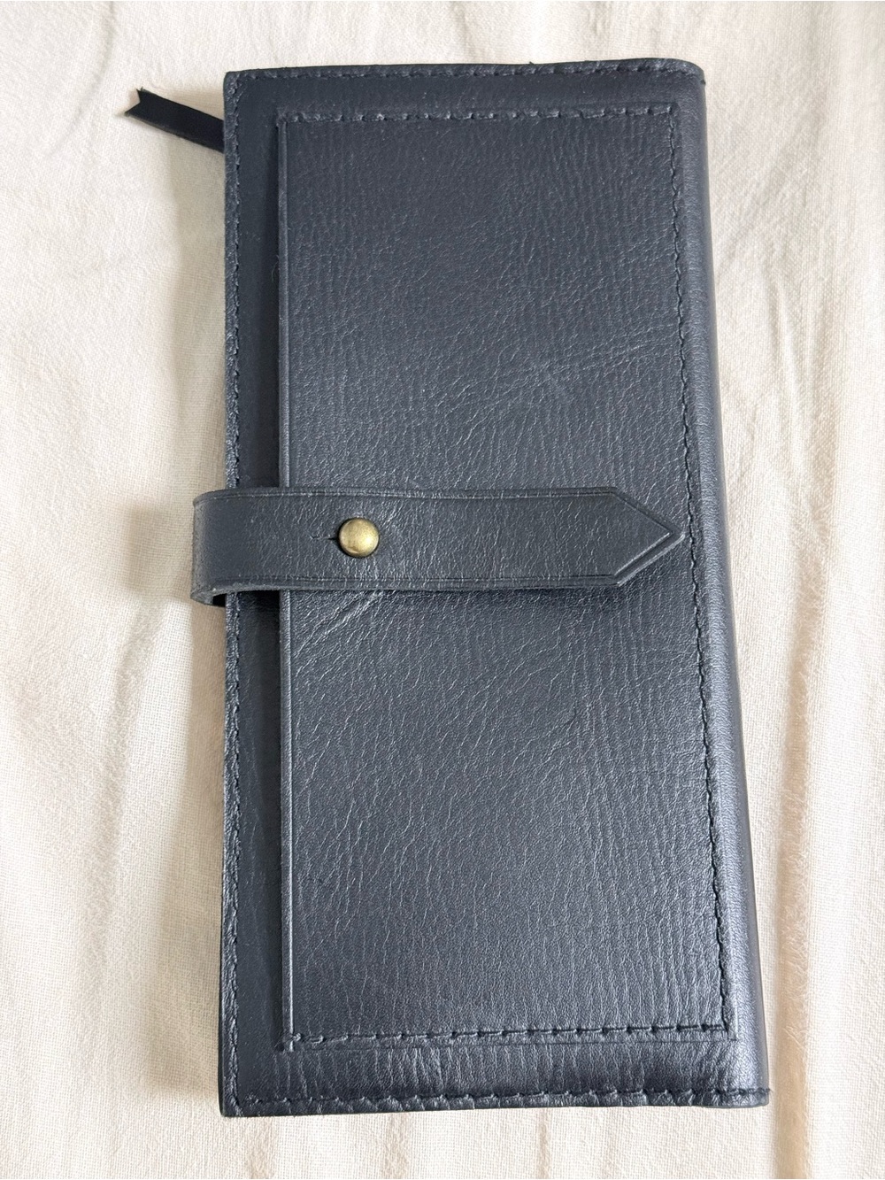 Madewell black Leather Snap-Tab Wallet